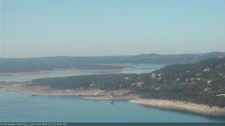 Lake Travis webcam, December 17, 2020 1:45 PM CT