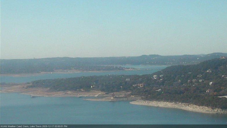 Lake Travis webcam, December 17, 2020 3:00 PM CT