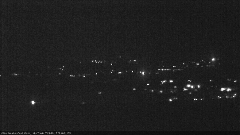 Lake Travis webcam, December 17, 2020 8:45 PM CT