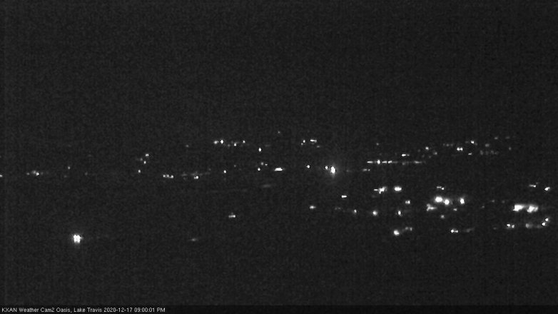 Lake Travis webcam, December 17, 2020 9:00 PM CT