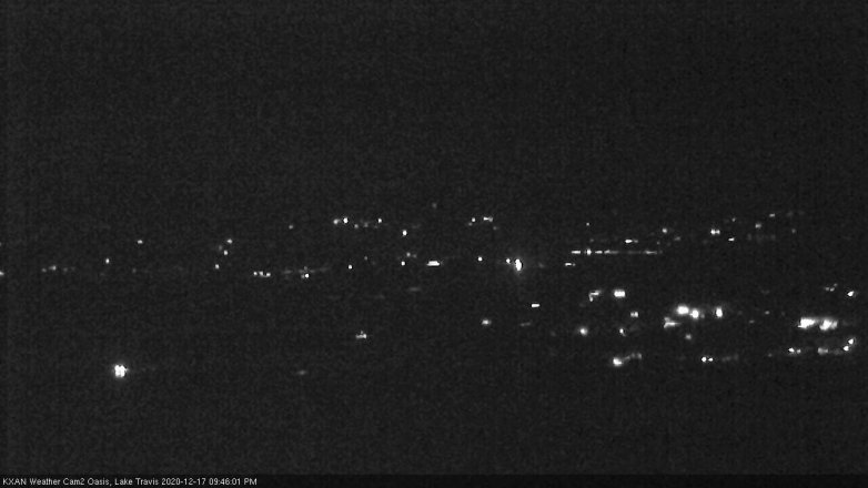 Lake Travis webcam, December 17, 2020 9:45 PM CT