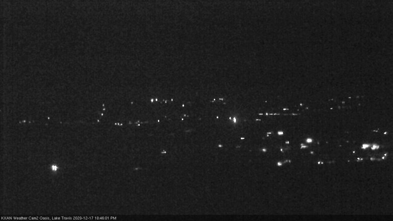 Lake Travis webcam, December 17, 2020 10:45 PM CT