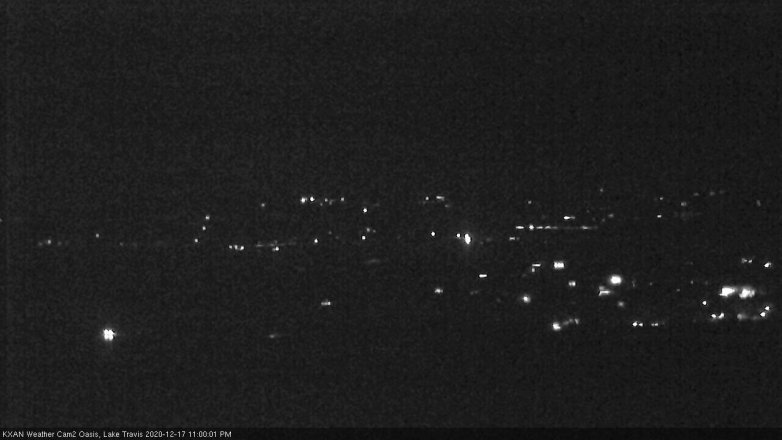 Lake Travis webcam, December 17, 2020 11:00 PM CT
