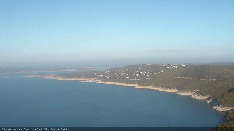 Lake Travis webcam, December 18, 2020 9:00 AM CT