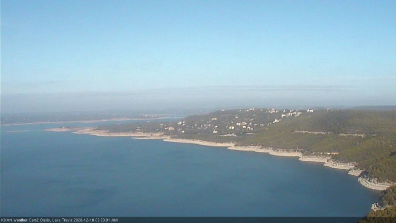 Lake Travis webcam, December 18, 2020 9:25 AM CT