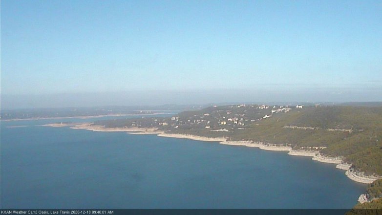Lake Travis webcam, December 18, 2020 9:45 AM CT