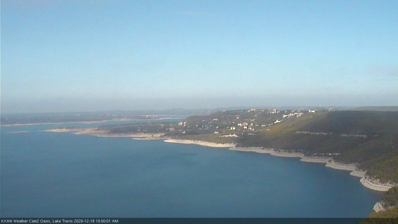 Lake Travis webcam, December 18, 2020 10:00 AM CT