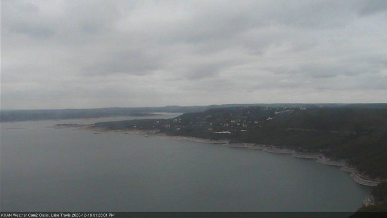 Lake Travis webcam, December 18, 2020 1:25 PM CT