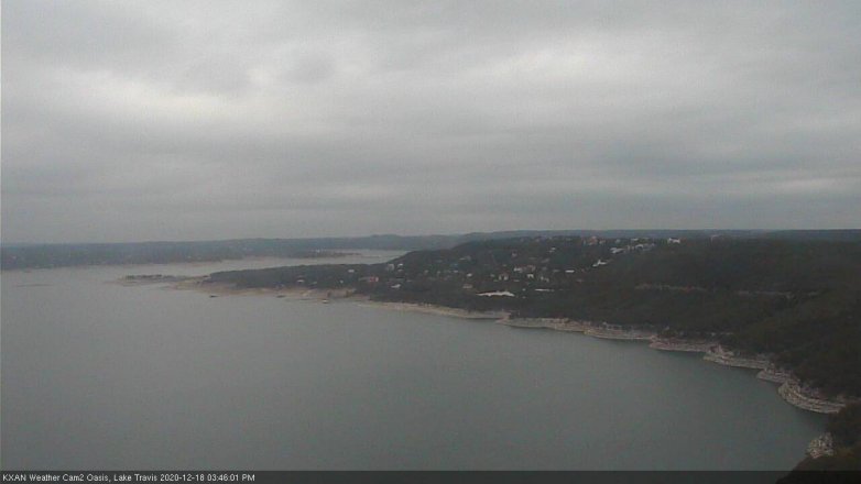 Lake Travis webcam, December 18, 2020 3:45 PM CT