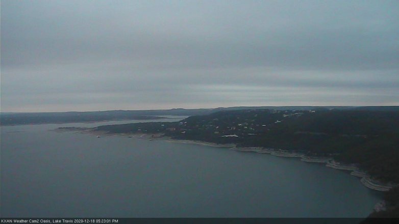 Lake Travis webcam, December 18, 2020 5:25 PM CT