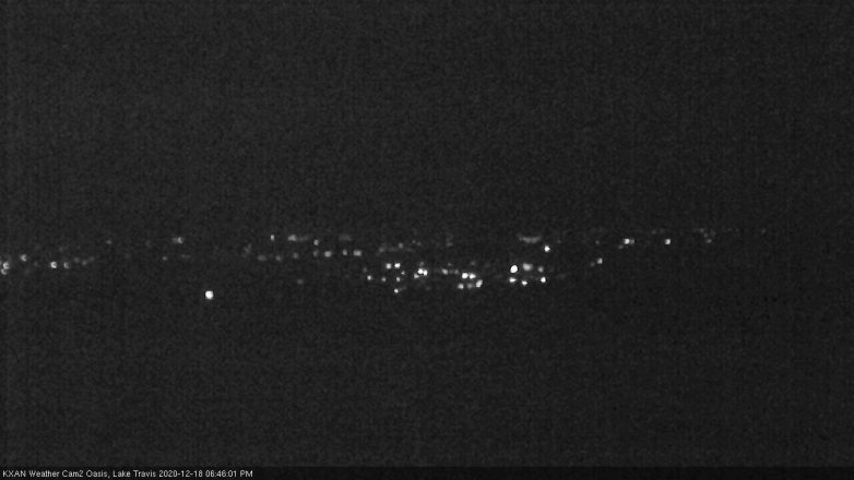 Lake Travis webcam, December 18, 2020 6:45 PM CT