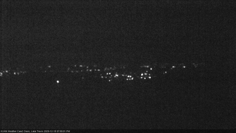 Lake Travis webcam, December 18, 2020 7:00 PM CT