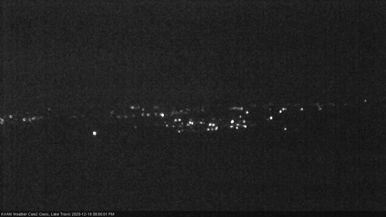 Lake Travis webcam, December 18, 2020 8:00 PM CT