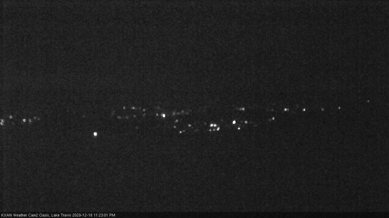 Lake Travis webcam, December 18, 2020 11:25 PM CT