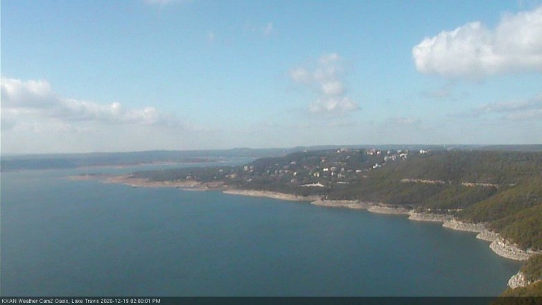 Lake Travis webcam, December 19, 2020 2:00 PM CT