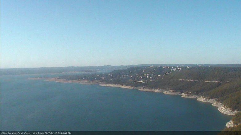 Lake Travis webcam, December 19, 2020 3:00 PM CT