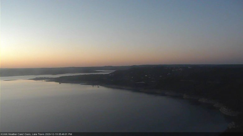 Lake Travis webcam, December 19, 2020 5:45 PM CT