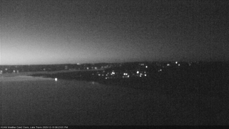 Lake Travis webcam, December 19, 2020 6:25 PM CT