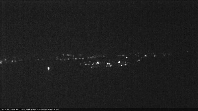 Lake Travis webcam, December 19, 2020 7:00 PM CT