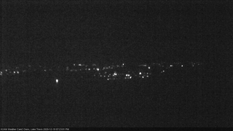 Lake Travis webcam, December 19, 2020 7:25 PM CT