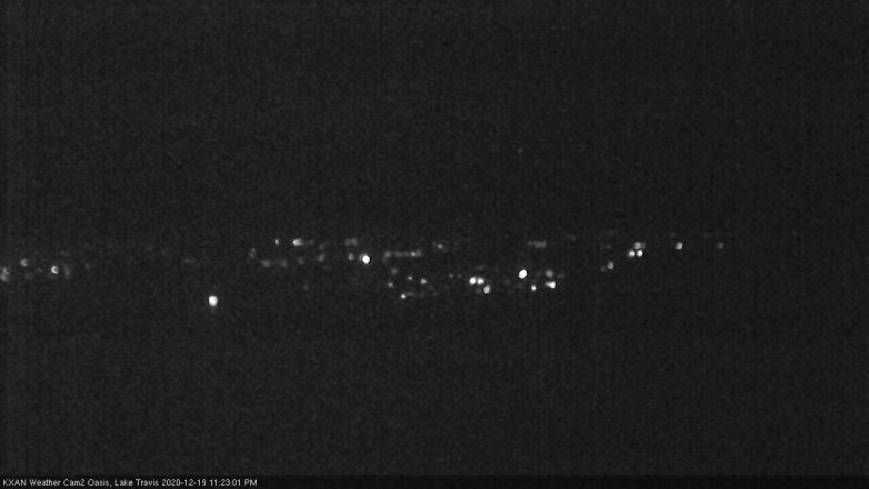 Lake Travis webcam, December 19, 2020 11:25 PM CT