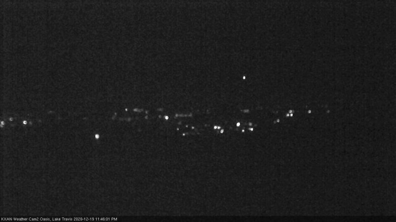 Lake Travis webcam, December 19, 2020 11:45 PM CT