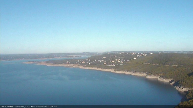 Lake Travis webcam, December 20, 2020 9:00 AM CT