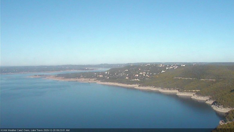 Lake Travis webcam, December 20, 2020 9:25 AM CT