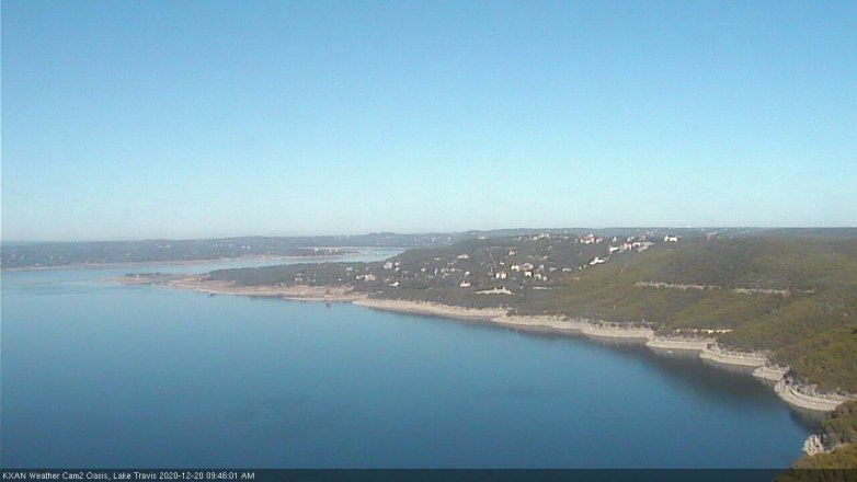 Lake Travis webcam, December 20, 2020 9:45 AM CT