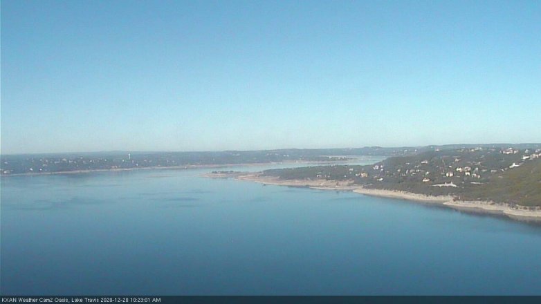 Lake Travis webcam, December 20, 2020 10:25 AM CT