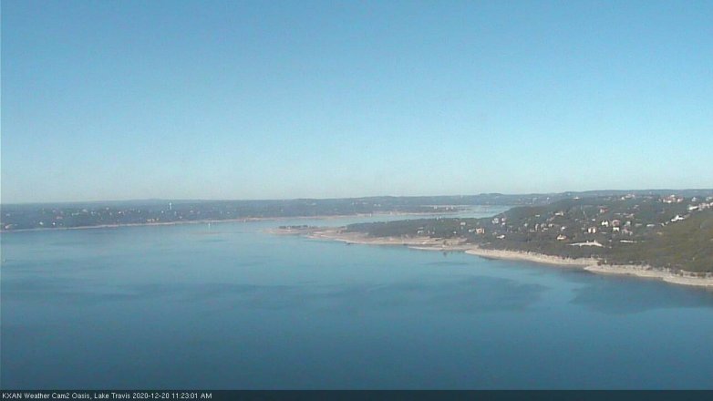 Lake Travis webcam, December 20, 2020 11:25 AM CT