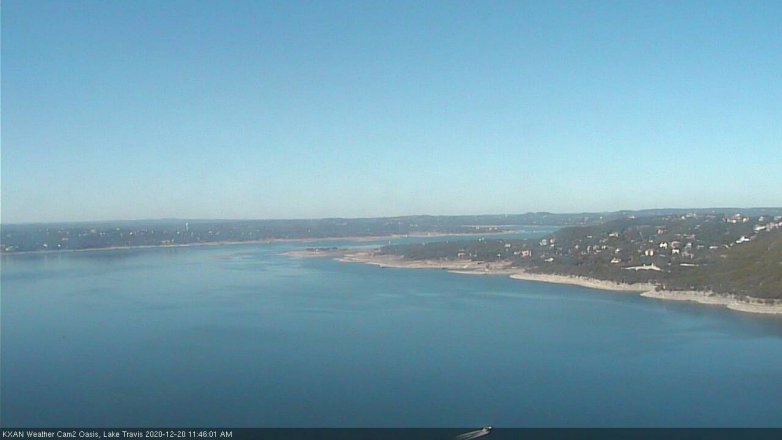 Lake Travis webcam, December 20, 2020 11:45 AM CT