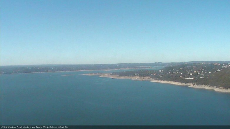 Lake Travis webcam, December 20, 2020 1:00 PM CT