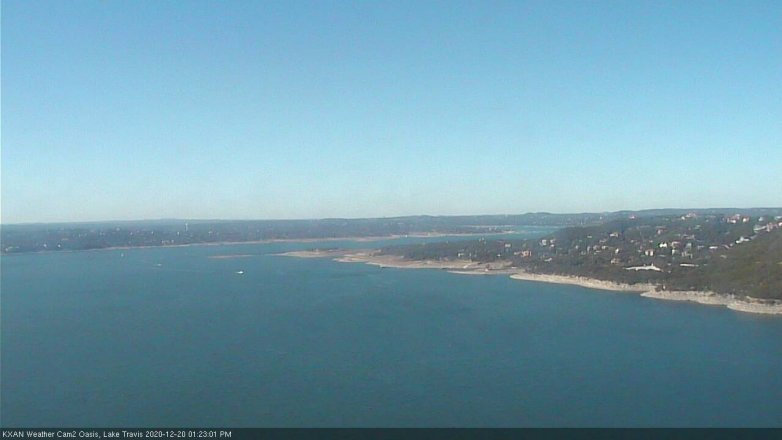 Lake Travis webcam, December 20, 2020 1:25 PM CT