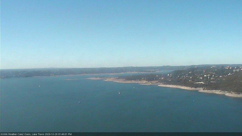 Lake Travis webcam, December 20, 2020 1:45 PM CT