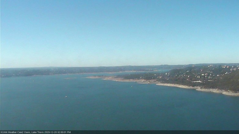 Lake Travis webcam, December 20, 2020 2:00 PM CT