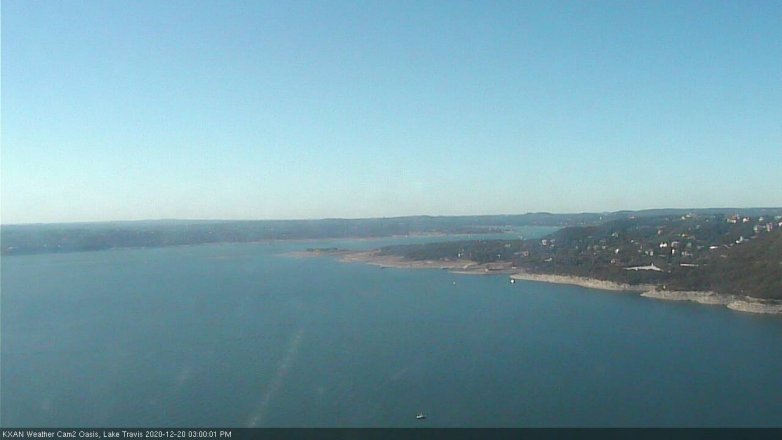 Lake Travis webcam, December 20, 2020 3:00 PM CT