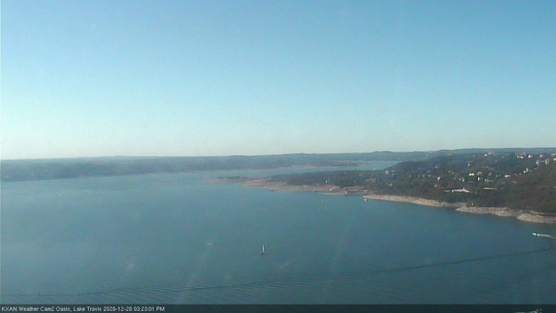 Lake Travis webcam, December 20, 2020 3:25 PM CT