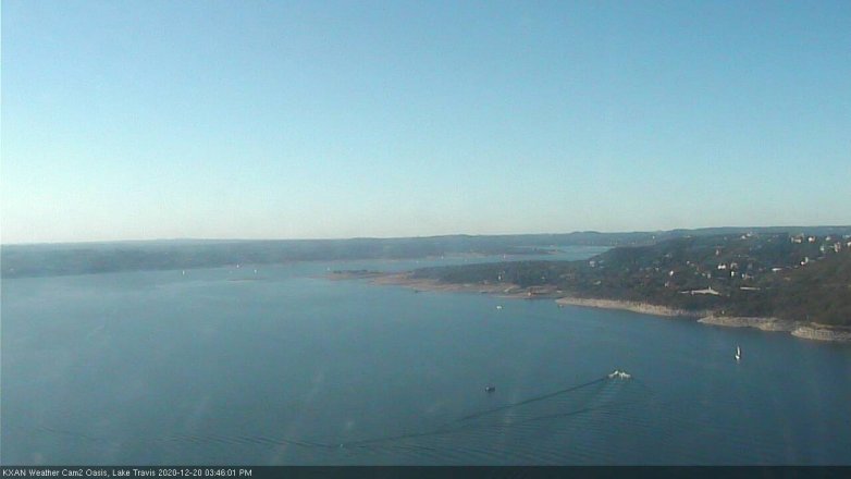 Lake Travis webcam, December 20, 2020 3:45 PM CT