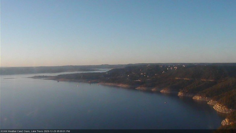 Lake Travis webcam, December 20, 2020 5:00 PM CT