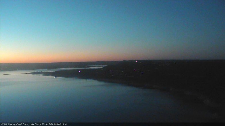 Lake Travis webcam, December 20, 2020 6:00 PM CT