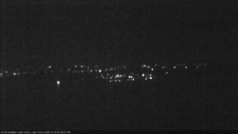 Lake Travis webcam, December 20, 2020 7:45 PM CT