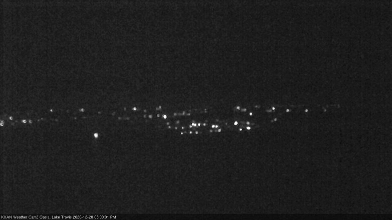 Lake Travis webcam, December 20, 2020 8:00 PM CT