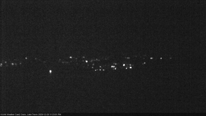 Lake Travis webcam, December 20, 2020 11:25 PM CT