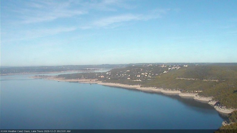 Lake Travis webcam, December 21, 2020 9:25 AM CT
