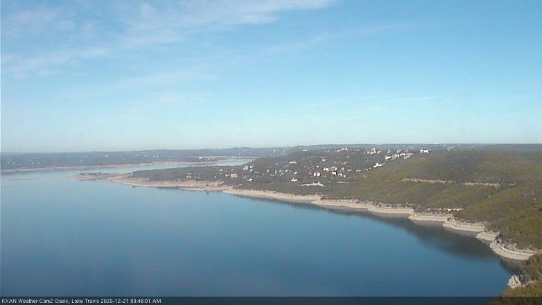 Lake Travis webcam, December 21, 2020 9:45 AM CT