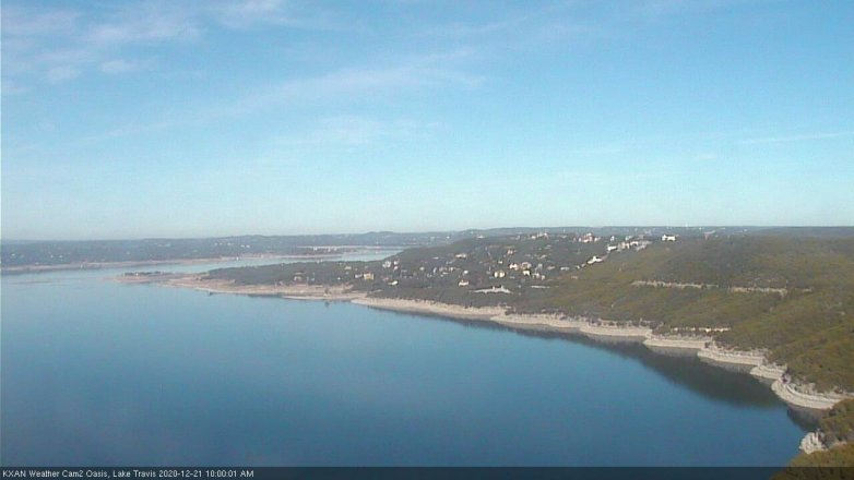 Lake Travis webcam, December 21, 2020 10:00 AM CT