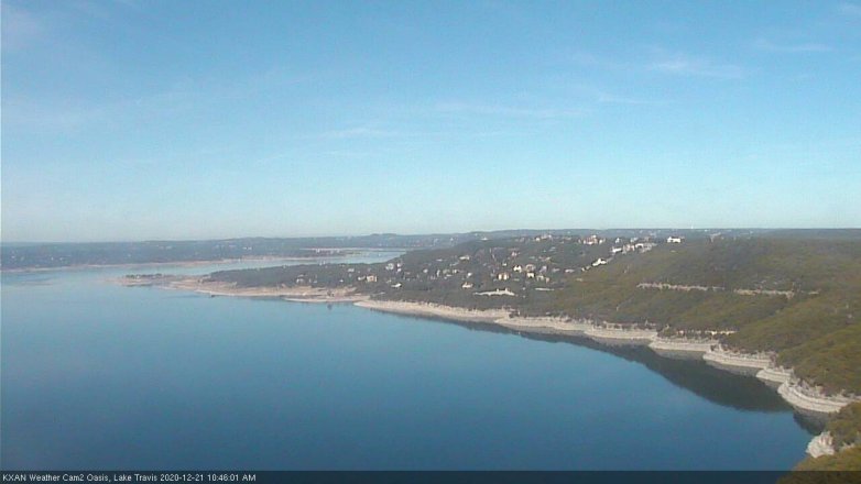 Lake Travis webcam, December 21, 2020 10:45 AM CT