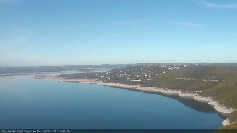 Lake Travis webcam, December 21, 2020 11:25 AM CT