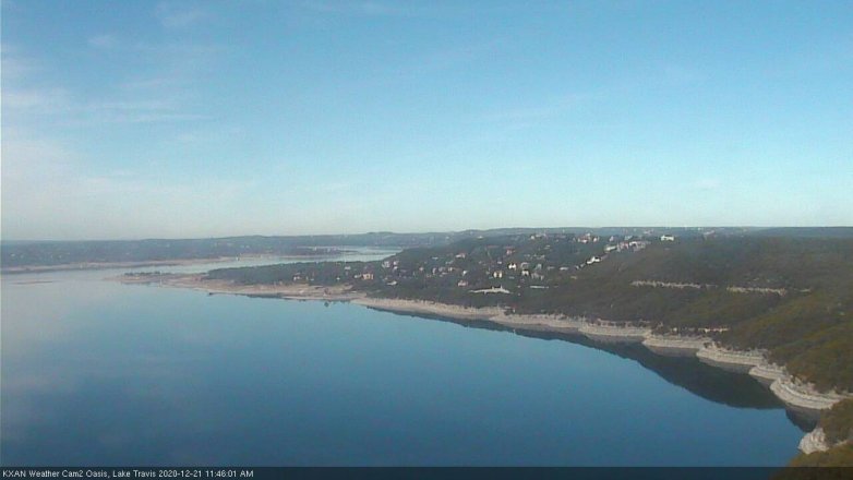 Lake Travis webcam, December 21, 2020 11:45 AM CT